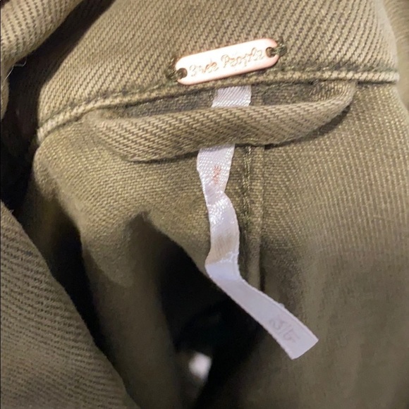 Free People Green Jean peplum jacket - Picture 6 of 7